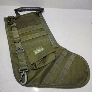 Christmas Stocking Khaki With Multiple Pockets New With Tags